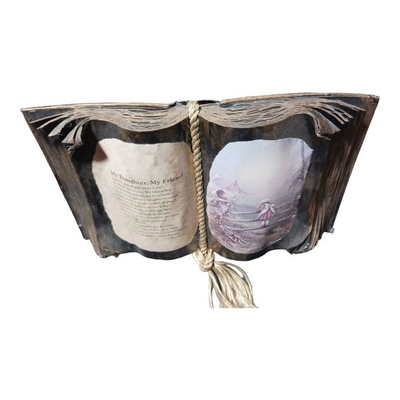 Vintage My Daughter, My Friend Book with Wood Stand - Picture 2 of 5